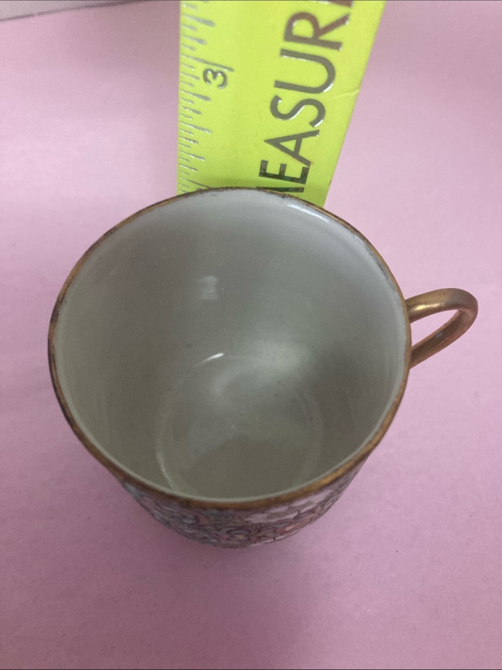 Vintage Cup & Saucer Japanese Porcelain Ware Ace, Turquoise floral Chintz - Picture 4 of 8